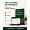 Grocery price comparison spreadsheet with unit price tracker