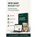 New baby budget planner spreadsheet with registry and parental leave