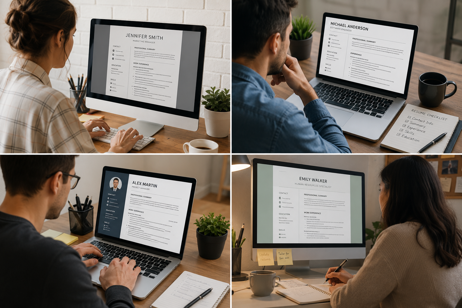 Resume Template and Career Advice Workbook | ATS Friendly Resume Template PDF | Printable Job Search Planner
