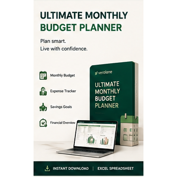 Ultimate Monthly Budget Planner Spreadsheet | Personal Finance Tracker