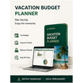 Vacation budget planner spreadsheet with trip savings and bookings