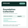 Verolane Foundation Collection digital bundle cover in the Verolane green brand design.