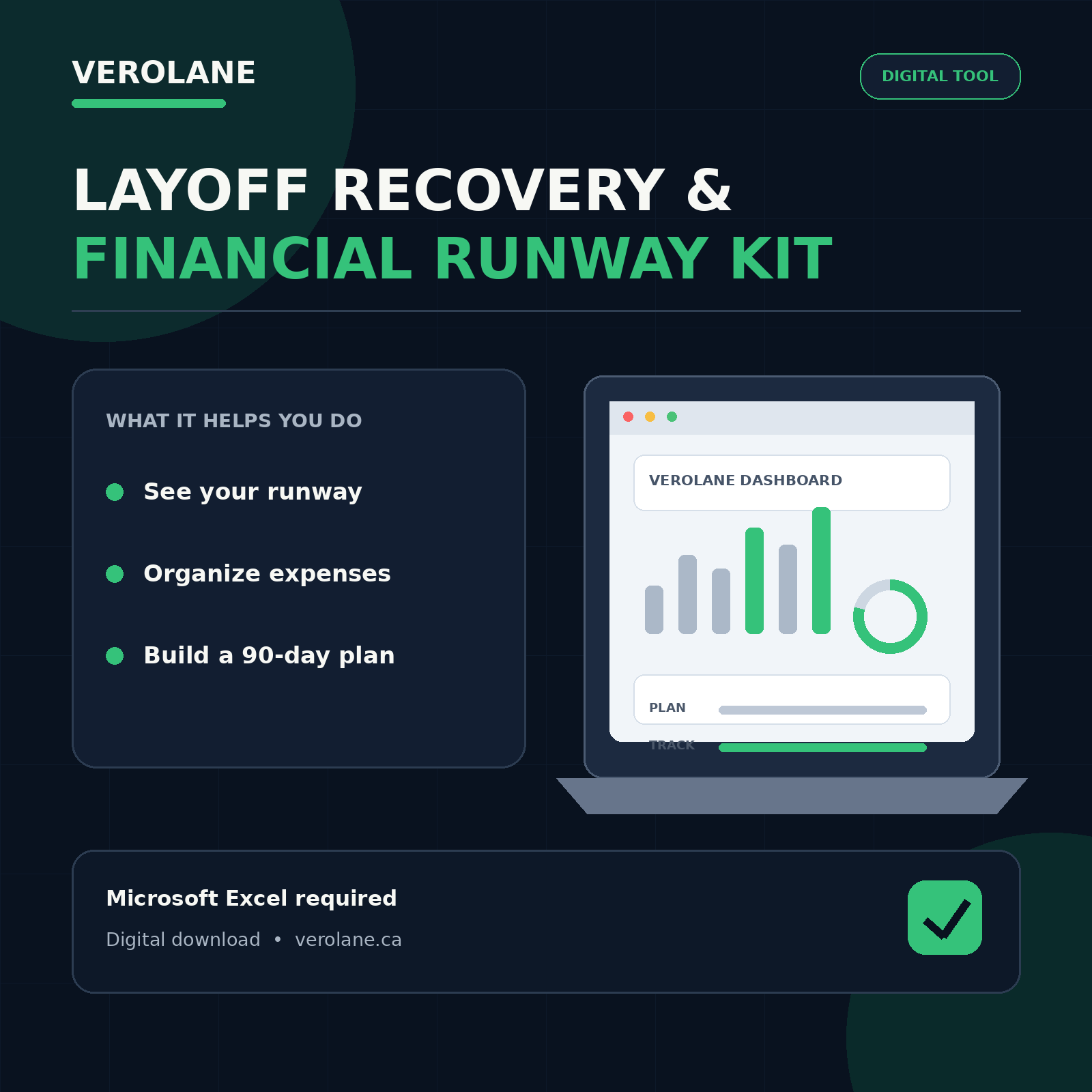 Verolane Layoff Recovery and Financial Runway Kit Excel workbook hero image