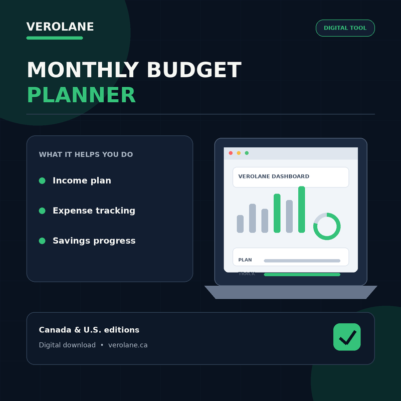 Monthly Budget Planner | Excel Workbook