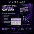 Verolane Subscription and Recurring Cost Audit Excel Workbook for Canada and U.S. editions